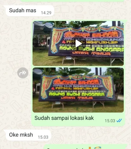Pengiriman Papan Bunga Tegal Parang